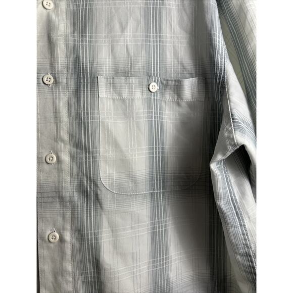 David Taylor Luxury Microfiber L Short Sleeve 2000s Y2K Casual Button Down - Picture 5 of 5